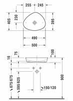 DURAVIT CAPE COD LAVABO 50cm